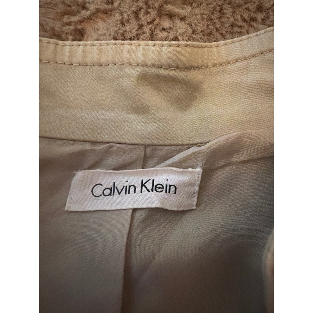 Calvin Klein Women's Khaki Button Front Belted Safari Sheath Dress Sz XS - Picture 5 of 10